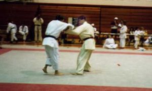 Artur Poczwardowski, Ph.D. (right), on his way to winning a gold medal in open category at Utah Summer Games in 1994